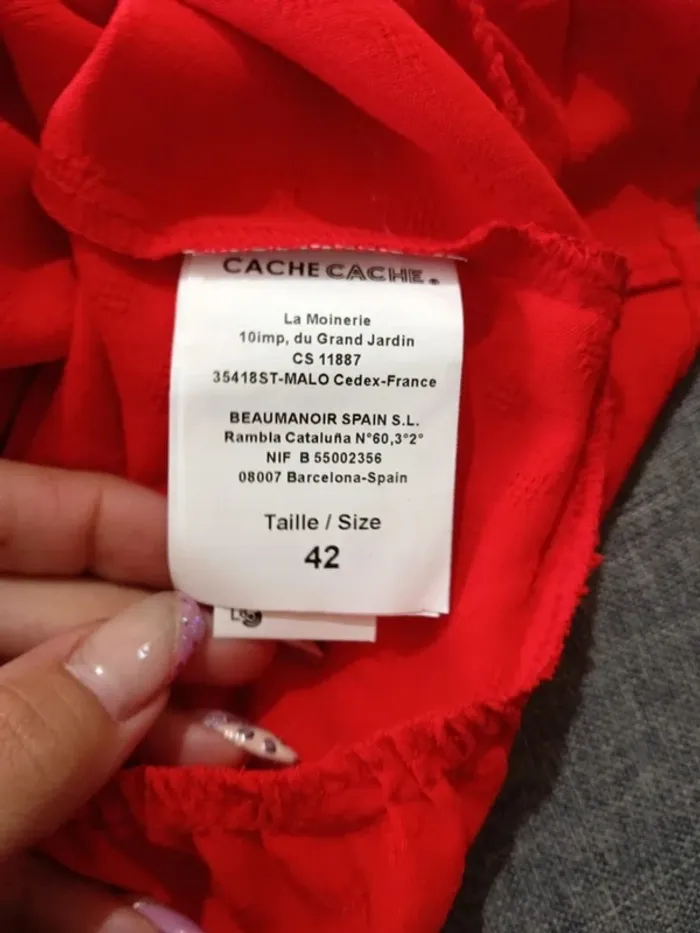 C56 robe rouge Cache Cache 42 - photo numéro 4