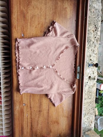 Croc top beige