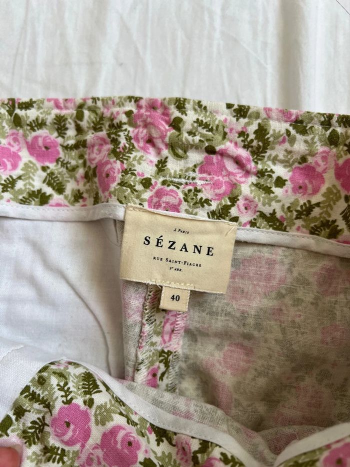 Sezane short Rome imprimé peonies taille 40 - photo numéro 4