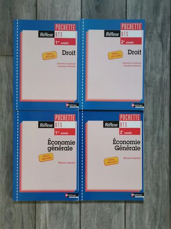 Lot de 4 BTS Pochette Réflexe droit et économie générale