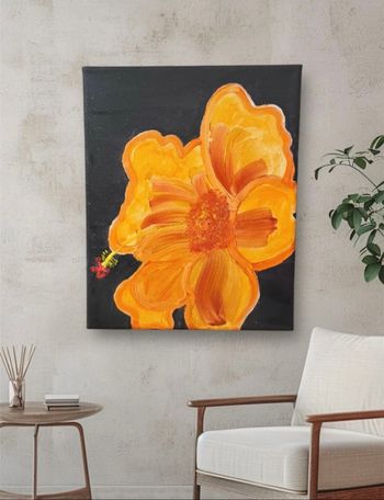 Tableau décoratif fleur - décoration intérieure - maison