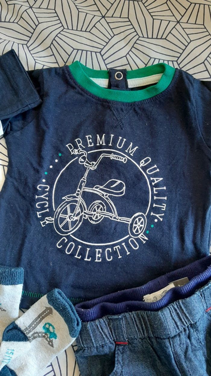 Ensemble tee-shirt + jean + chaussettes Orchestra 3M - photo numéro 4