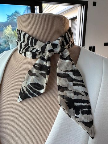 Bandeau foulard Mitzah headband femme imprimé zébré