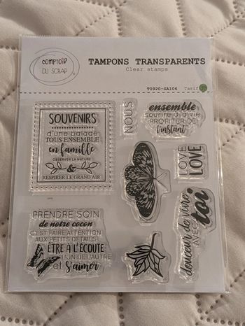 Planche de tampons transparents Comptoir du scrap