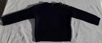 Pull laine bleu marine