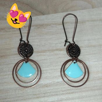 Boucles d'oreilles bleu