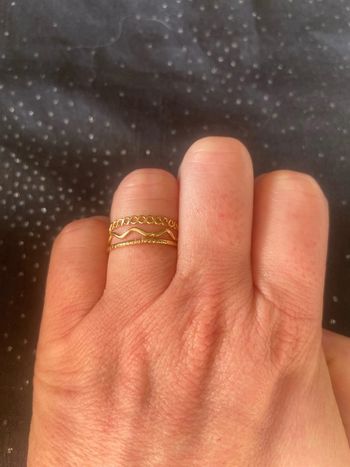 Lot 3 bagues dorées bohème