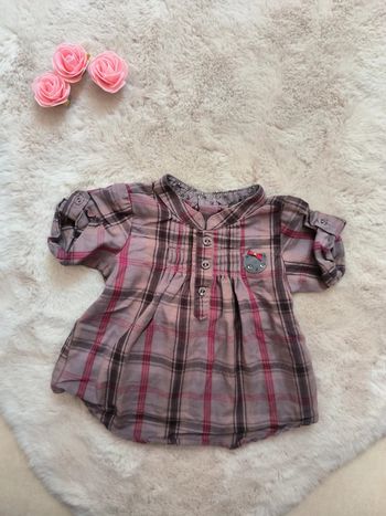 Blouse à carreaux sergent major 3 mois