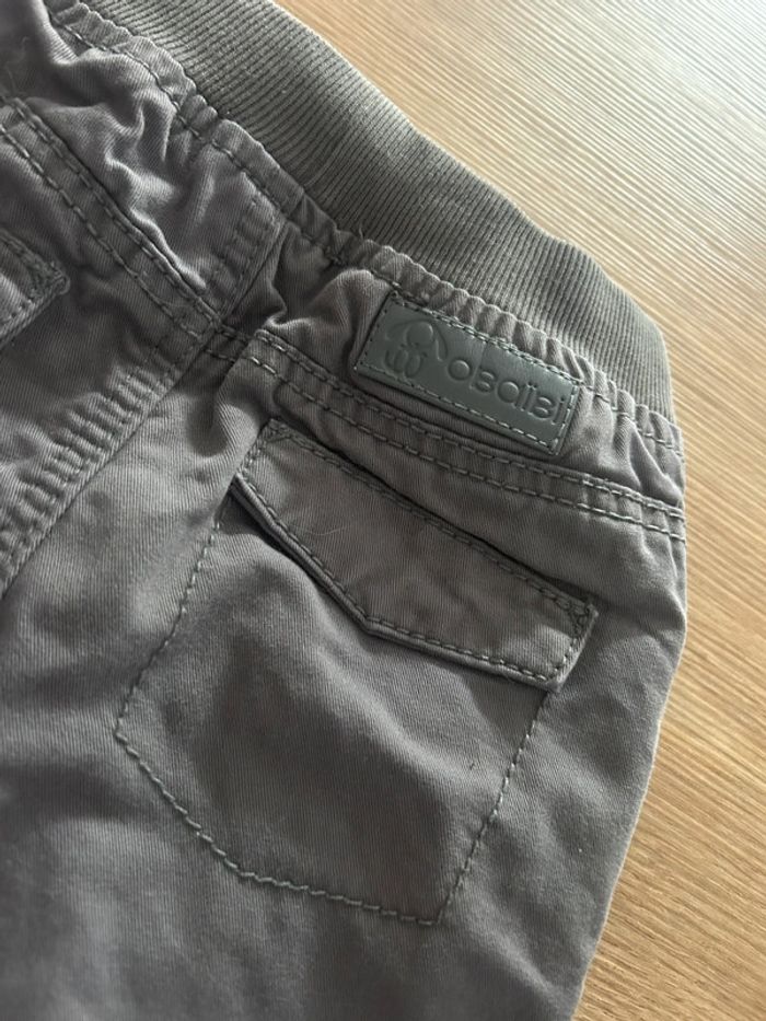 Pantalon en toile gris Obaïbi - photo numéro 4