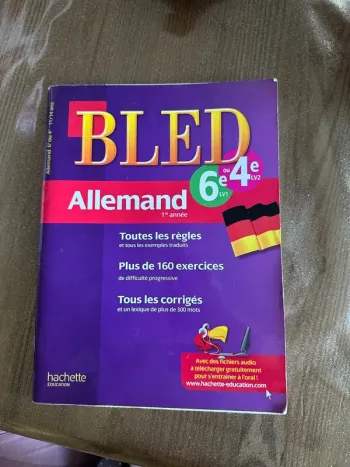 Livre bled allemand, sixième ou quatrième