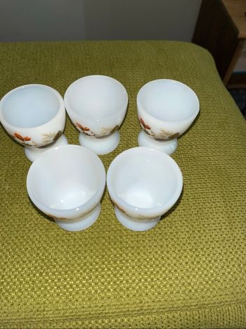 Lot de 5 anciens coquetiers arcopal