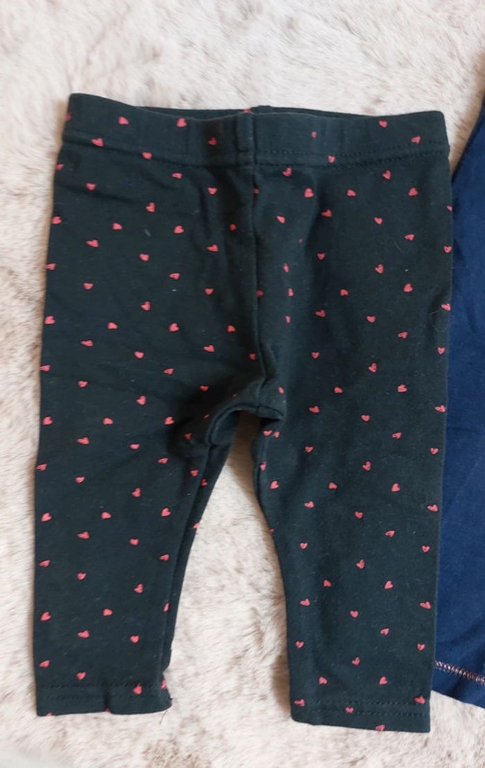Lot de 2 leggings 6 mois - photo numéro 2