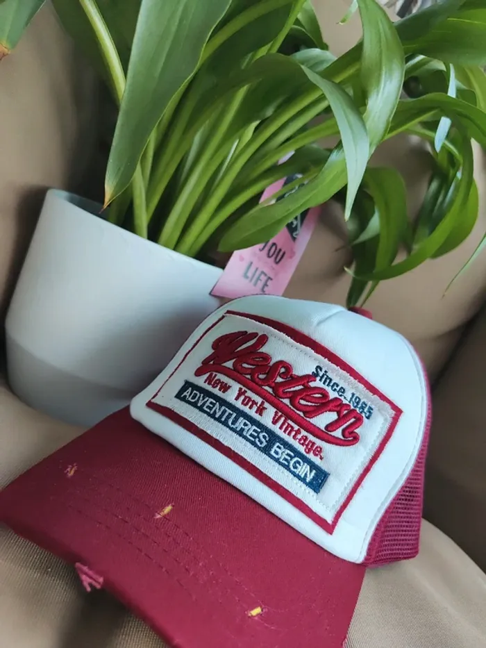 Casquette Trucker Western rouge