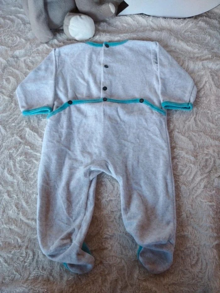 Pyjama grenouillère velours Garçon 6 mois Joli Monsieur U tout petits - photo numéro 10