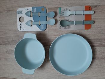 Coffret Vaisselle bébé/enfant "Trixie" (bleu) - Neuf