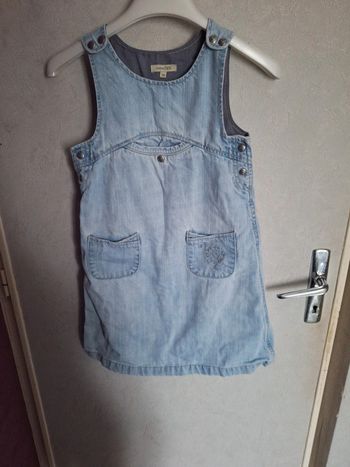 Robe bretelles jean tex  7 ans