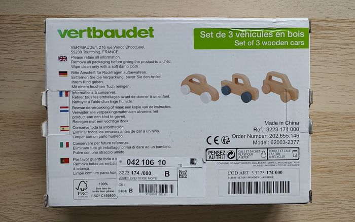 Set de 3 véhicules en bois - photo numéro 2
