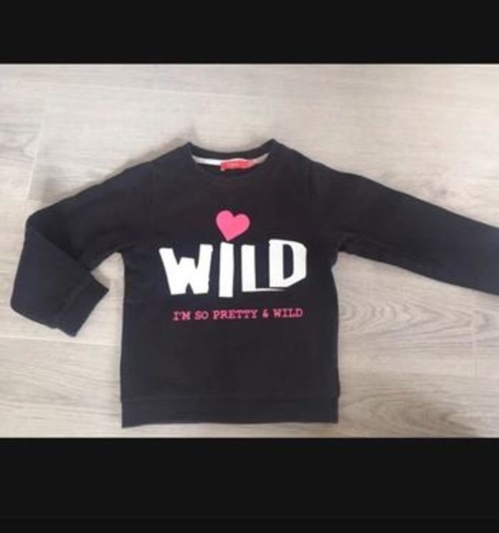 Pull fille noir taille 4 ans Wild cœur enfant sauvage - photo numéro 9