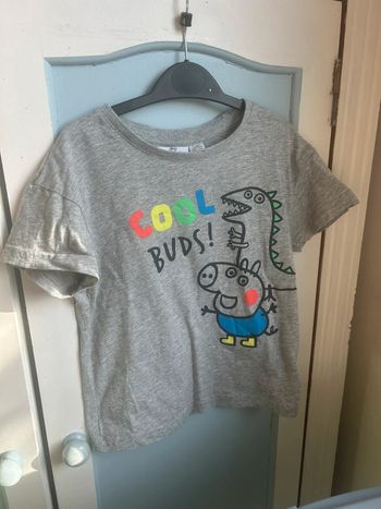 Tee shirt gris Georges pig, 4-6 ans