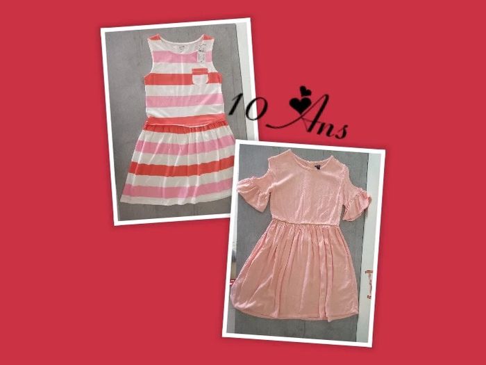 Lot de 2 robes Kiabi en 10ans ( dont 1 Neuve)