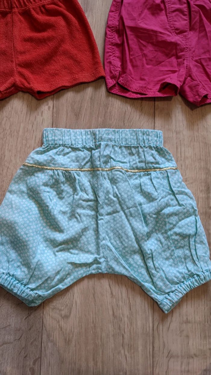 Lot de 2 shorts bébé fille 9 mois - photo numéro 5