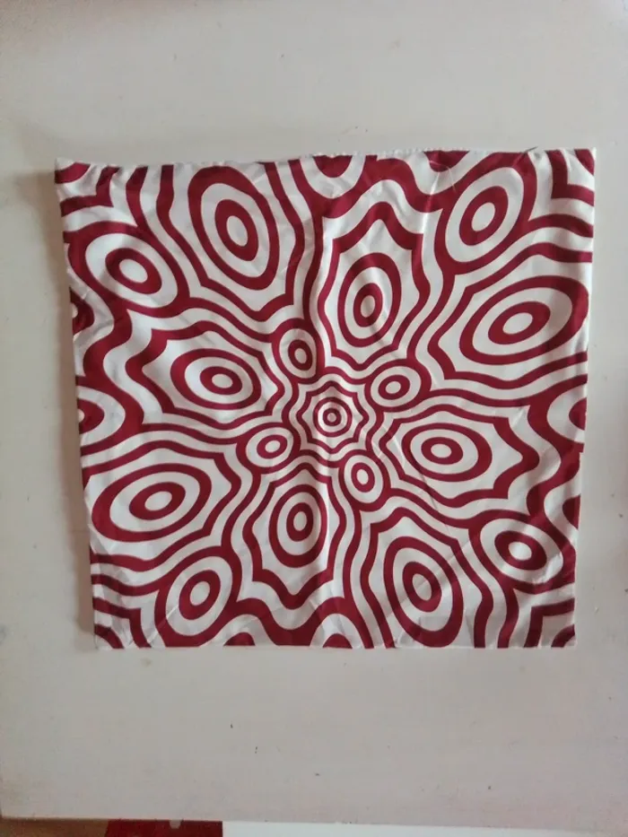 Lot de 8 taies coussin 45x45 géométrique bordeaux - photo numéro 9