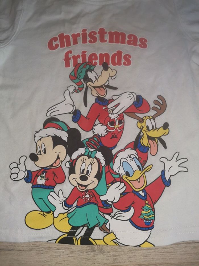 T-shirt manches longues Noël Disney 18 mois