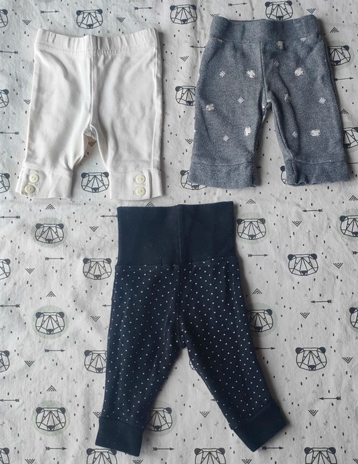 Lot de leggings fille taille 1 mois - photo numéro 2