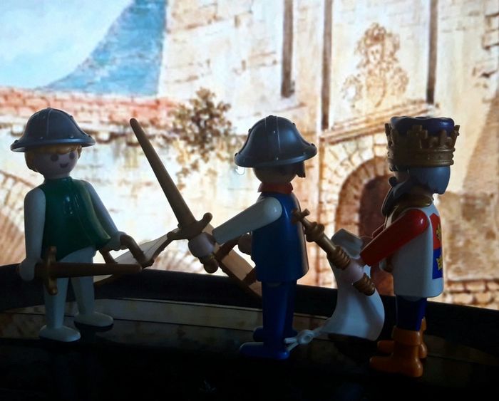 Playmobil Vintage Le roi et ses gardes relookés Chevaliers Empereur - photo numéro 5
