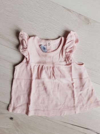 Vêtement bébé fille tee-shirt débardeur rose Petit Bateau 6 mois