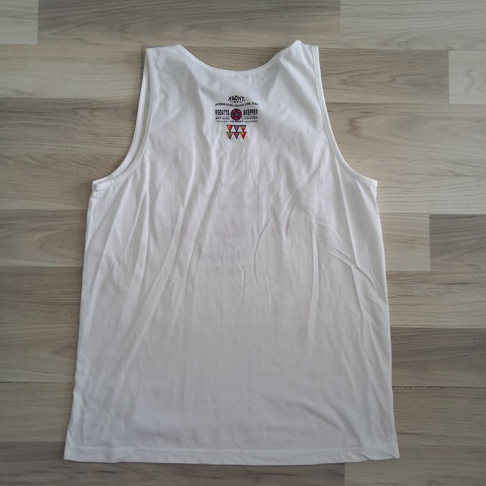 Débardeur homme blanc imprimé taille L - photo numéro 5