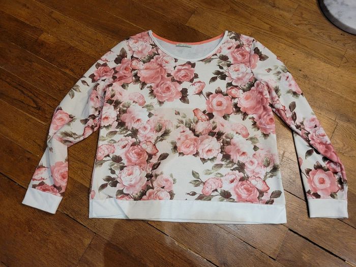 Pull manches longues à fleurs (style vintage) - Gémo