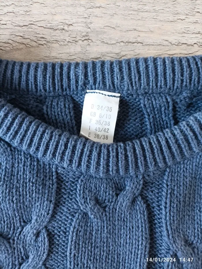 Pull torsadé vintage femme 36/38 - photo numéro 2