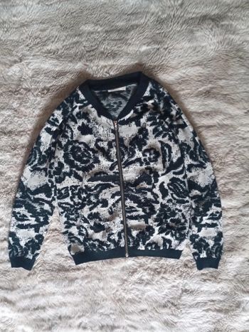 Gilet femme noir et blanc - peace n' love