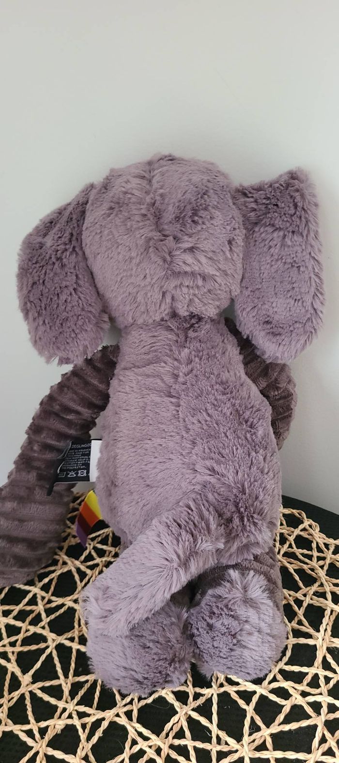 LES DÉGLINGOS Peluche Les Ptipotos Dimoitou l'éléphant gris (35 cm) - photo numéro 4