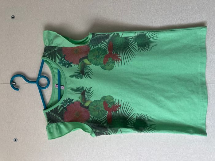 Tee-shirt esprit jungle manche volantée