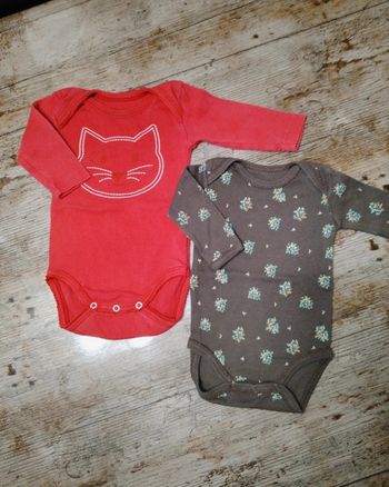 Lot de 2 bodies fille 3 mois 60 cm