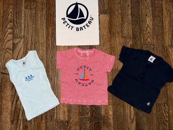 Lot trois tshirts petit bateau 3 mois