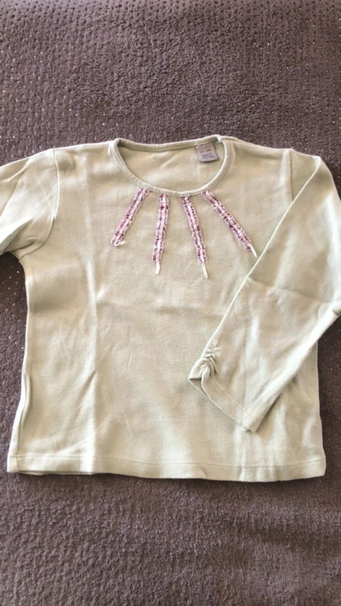 T-shirt manches longues Inditex fille 5-6 ans