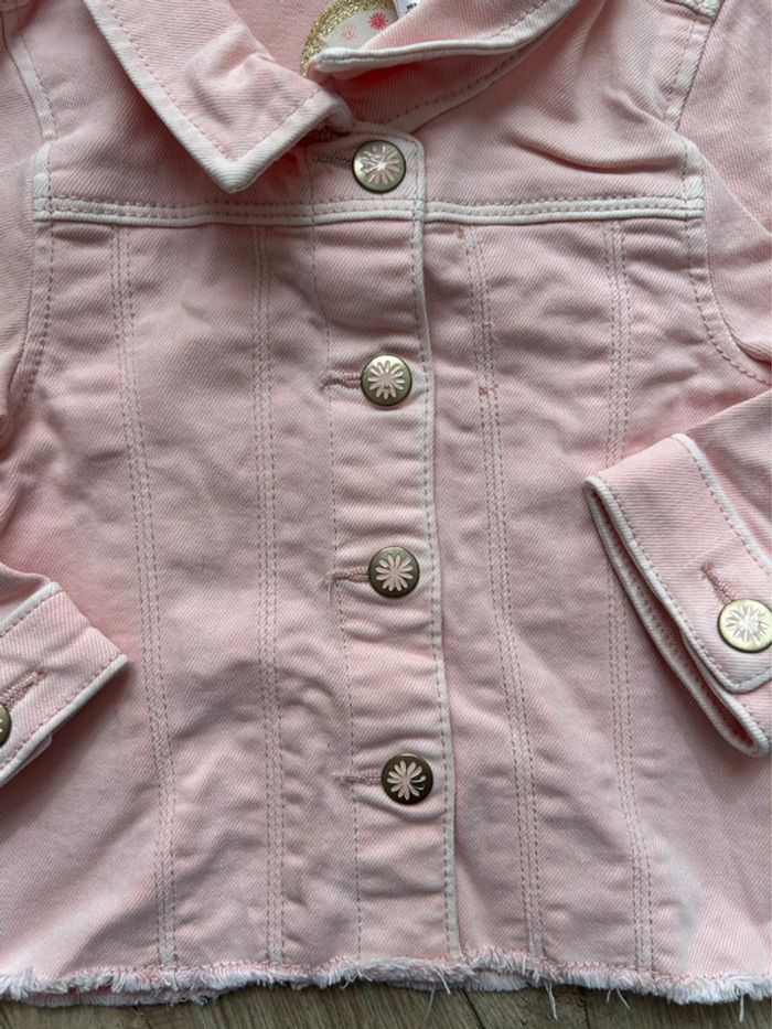 Veste en jean rose fille 18 mois - photo numéro 2