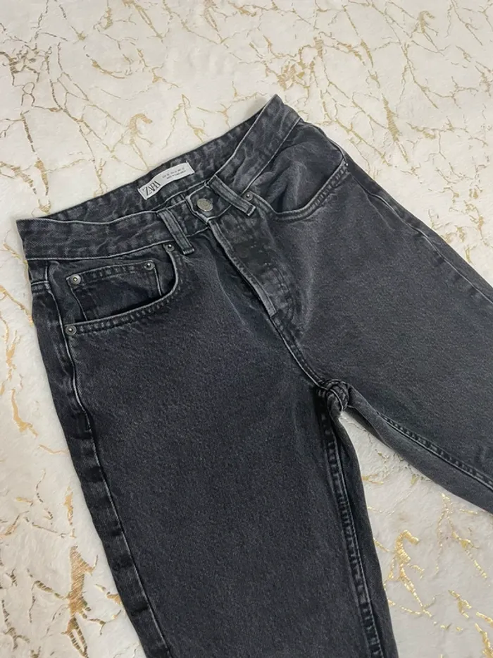 Jean noir gris Zara taille 36 - photo numéro 2