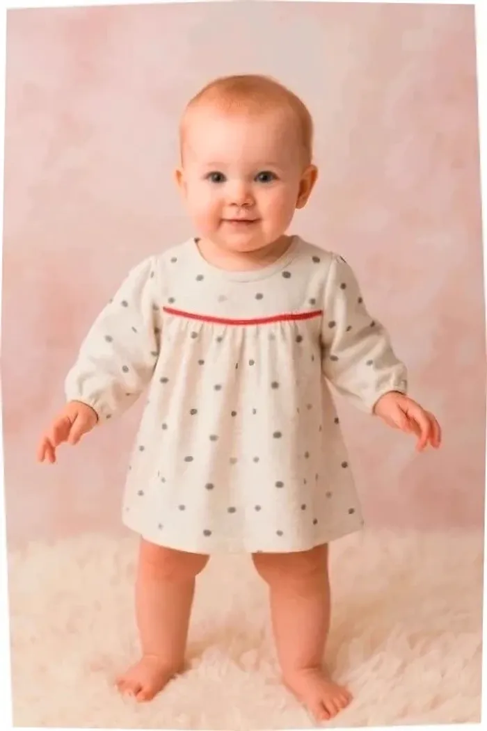 Jolie robe enfant bébé obaibi 3 mois