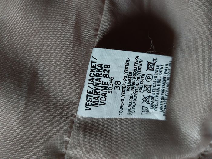 Veste Jacqueline Riu suédine beige taille 38 - photo numéro 9