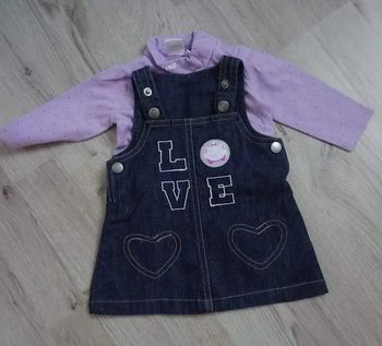 Ensemble robe salopette aristochats 12 mois