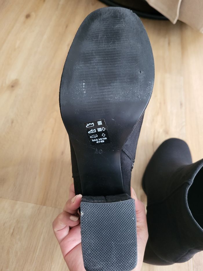 Bottines à talon suedine - photo numéro 4