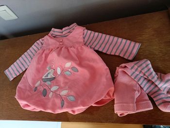 Ensemble 3 pièces robe bouffante 3 mois