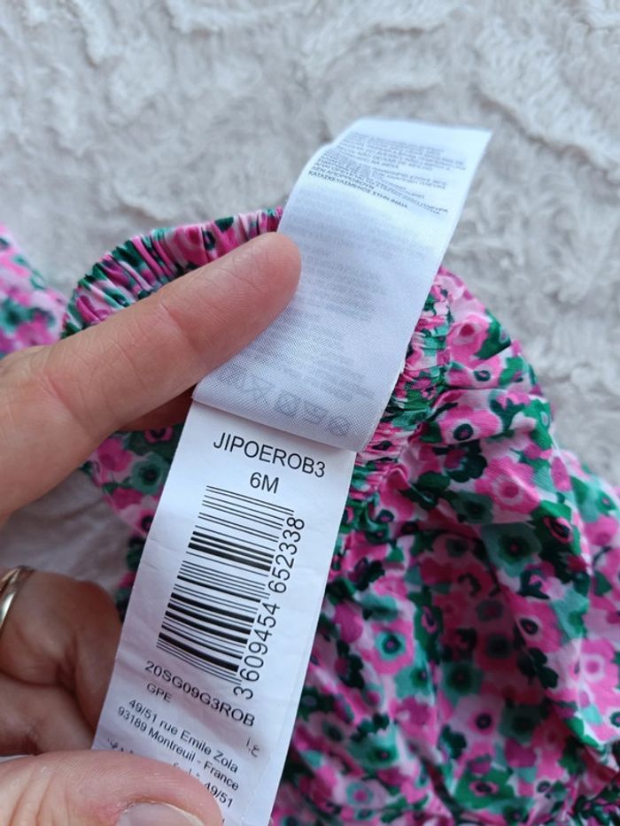 Ensemble 3 pièces (robes+boomer+bandeau) Fille 6 mois Fleurs Dpam 100% coton - photo numéro 15