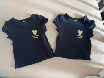 Joli t-shirts bébé fille x2