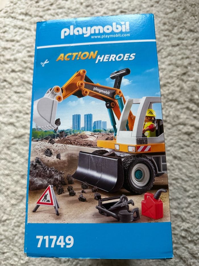 Pelleteuse mécanique et ouvrier Playmobil 71749 - photo numéro 5