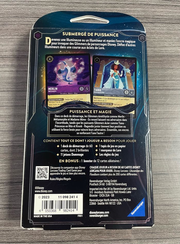 Lorcana Deck de démarrage chapitre 2 l’ascension de Floodborn Merlin et Tiana Disney - photo numéro 2